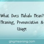 Mahalo Meaning